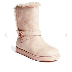 Guess pink suede boots, sz 7 new in box